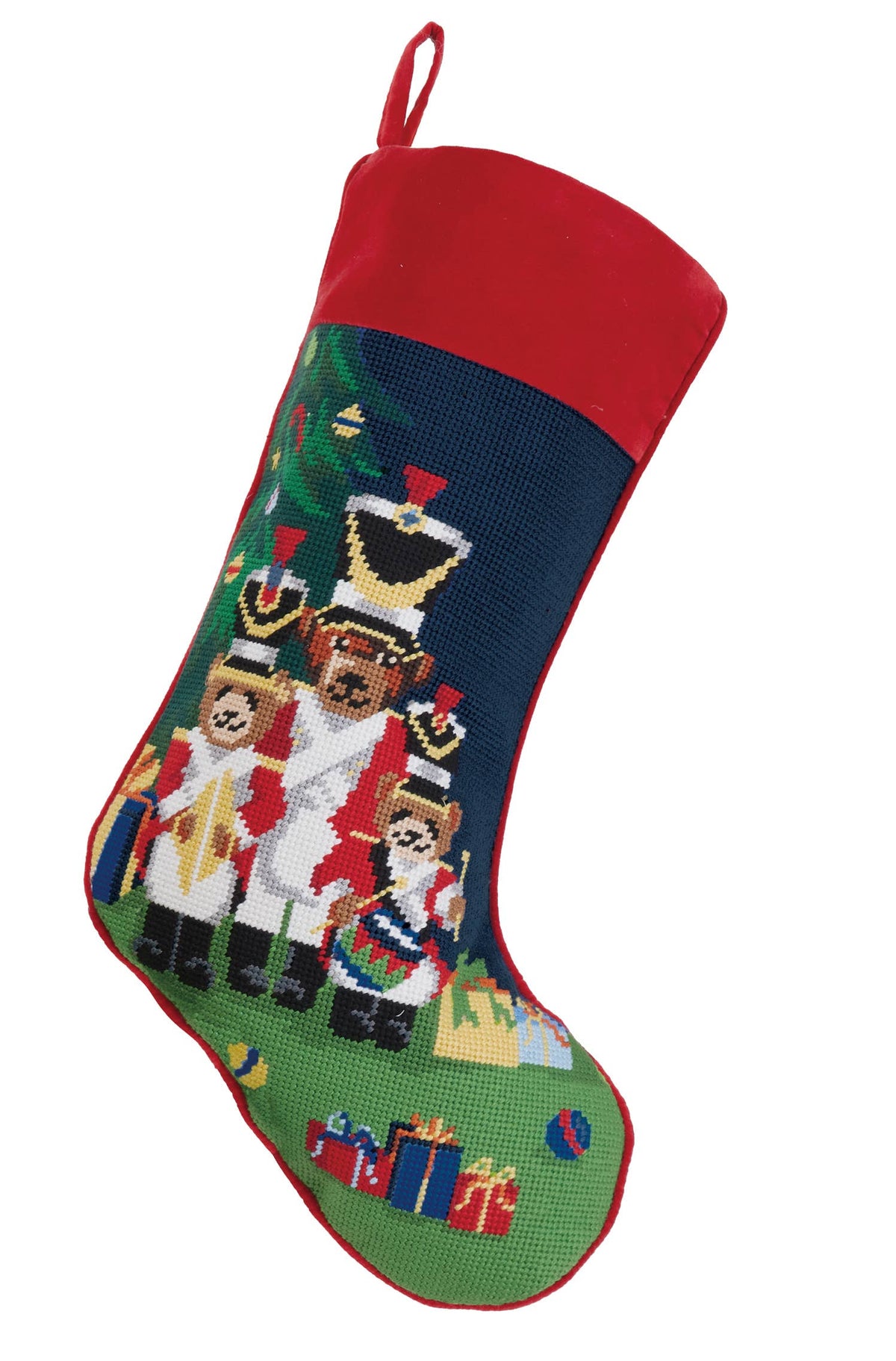 Christmas Bears Needlepoint Stocking