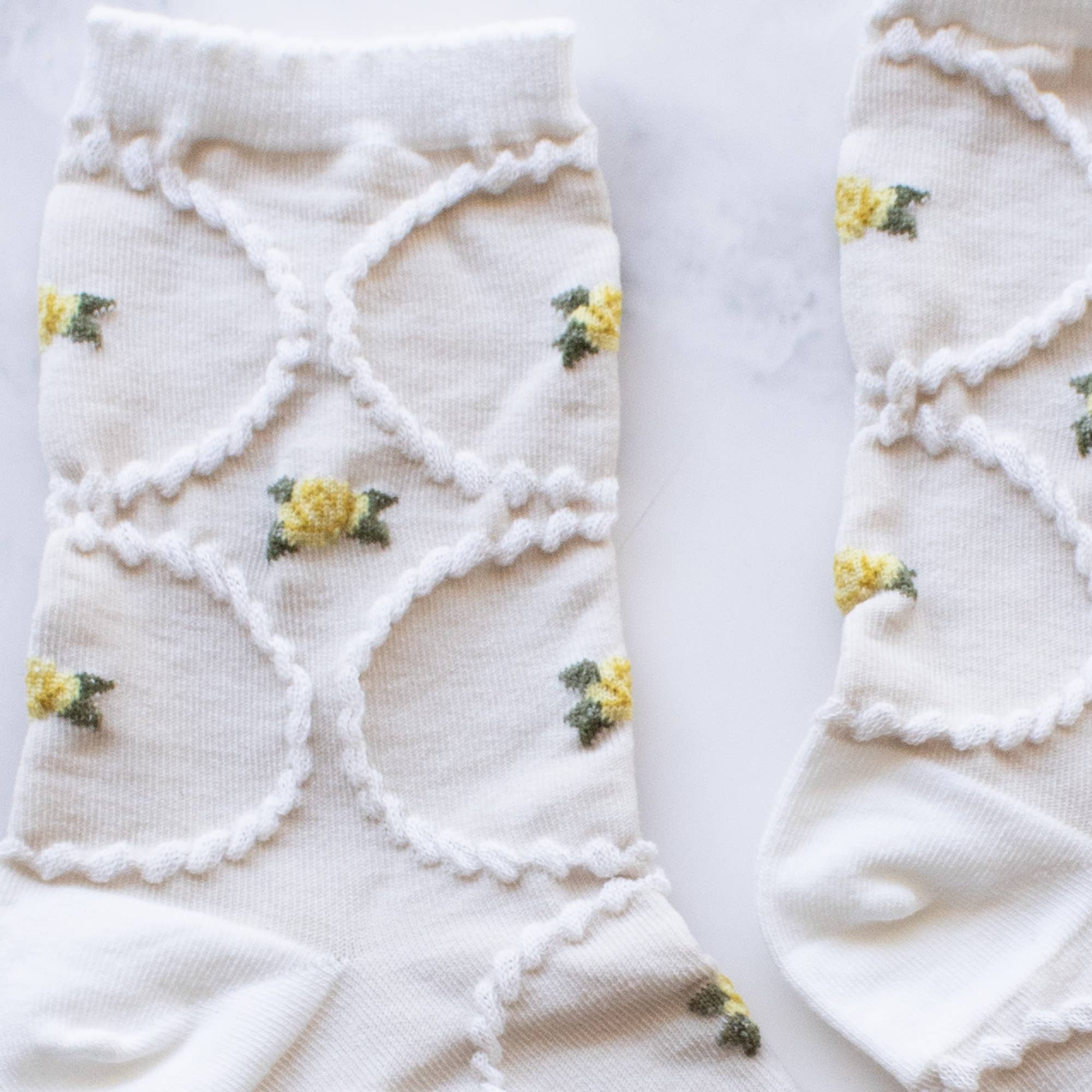Women's Antique Floral Casual Socks