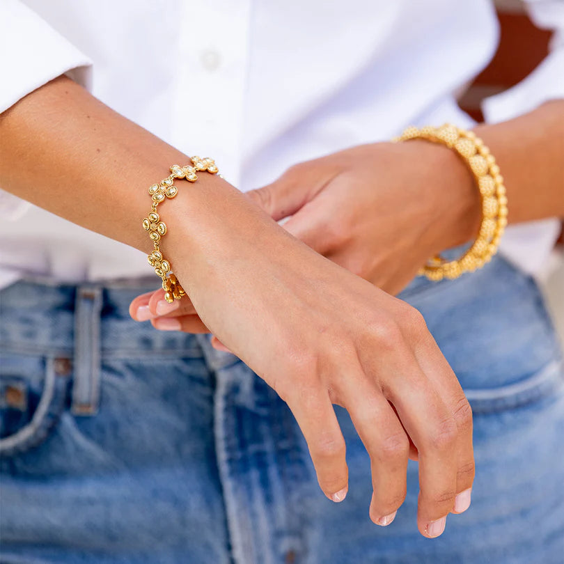 Berry Clover Linear Bracelet - Gold