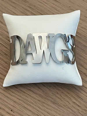 DAWGS Silver Bangle Bracelets Tarnish Resistant Go Dawgs