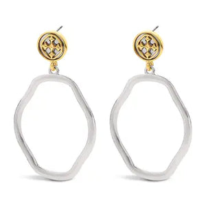 Gracewear Collection | Large Dangle Medallion Earrings