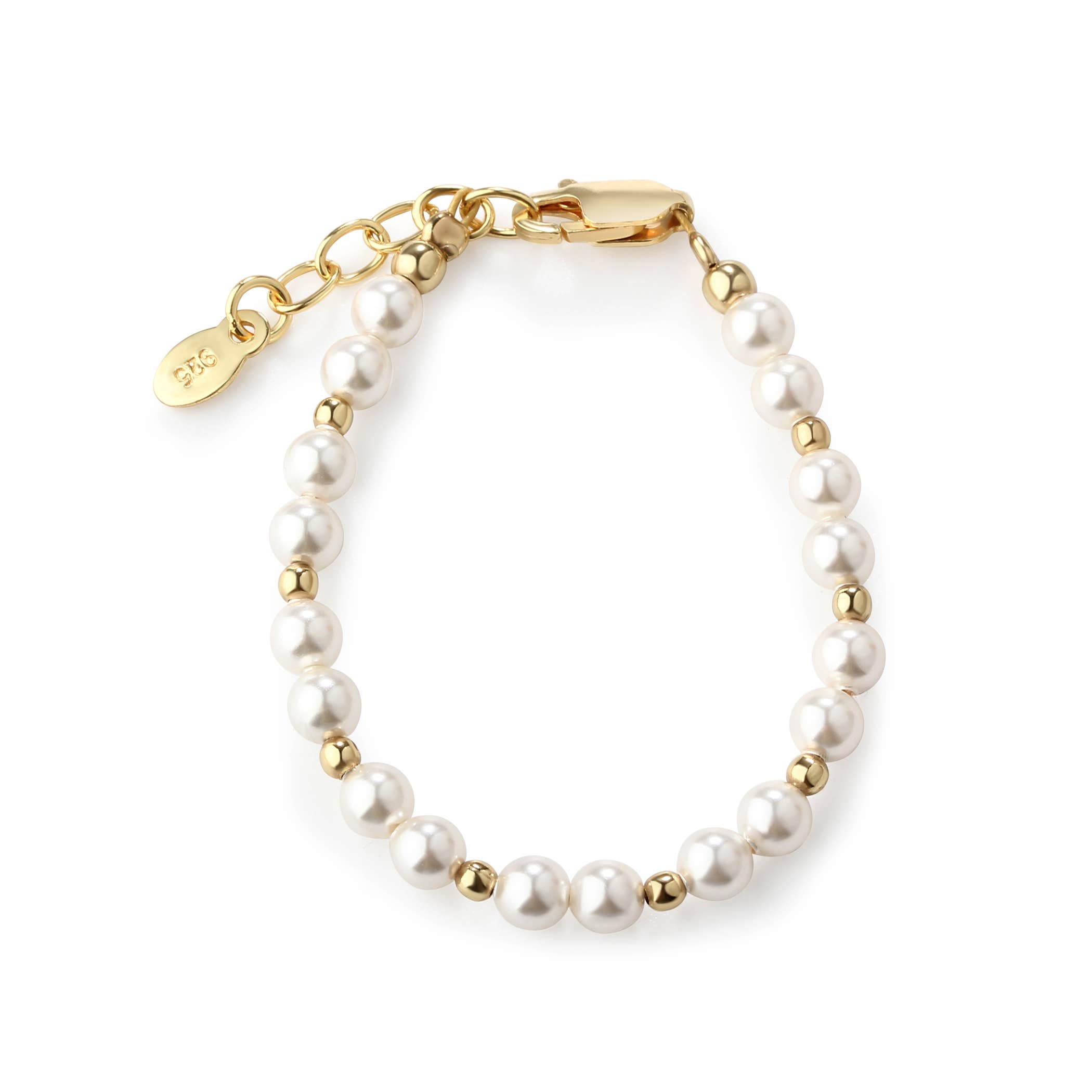 Girls 14K Gold-Plated Brynn Pearl Baby Bracelet Children's Jewelry