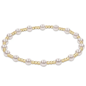 egirl | Classic Sincerity Pattern 4mm Bead Bracelet- Pearl