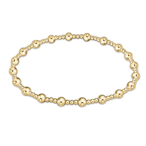 egirl | Classic SIncerity Pattern 4mm Bead Bracelet- Gold