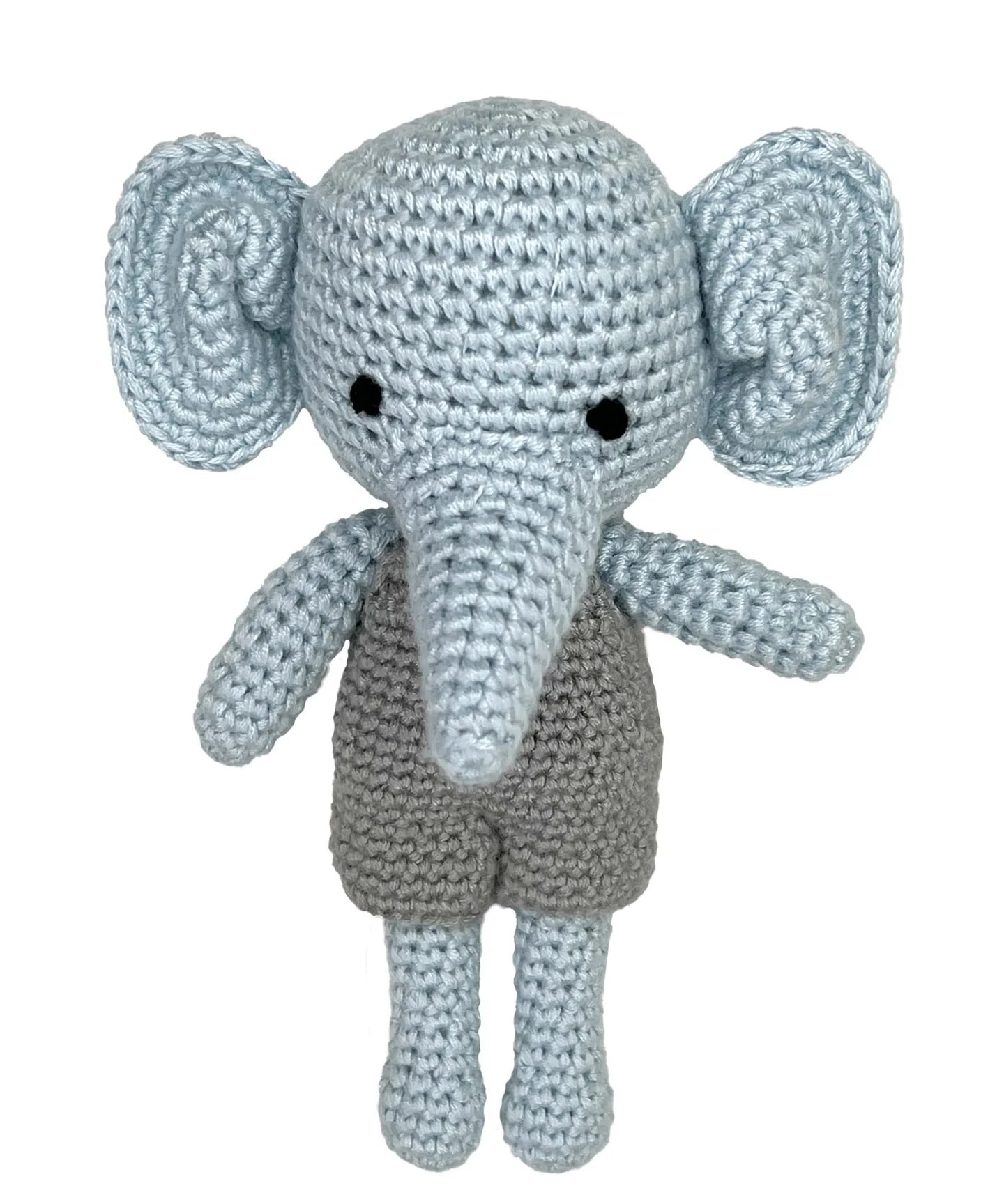 Elephant Bamboo Crochet Rattle