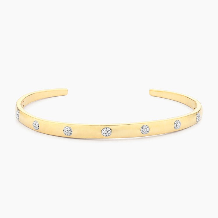 Gold Medium Lucky 7 Cuff Bracelet