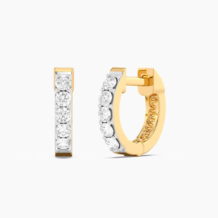 Gold Lab Gladiator Hoop Earrings
