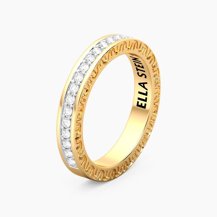Gold Size 5 Lab Eternity Diamond Band Ring