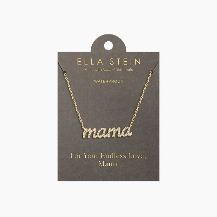 Gold  Love You Mama Pendant Necklace