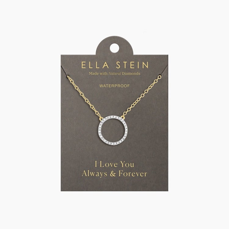 Gold  Standing O Pendant Necklace