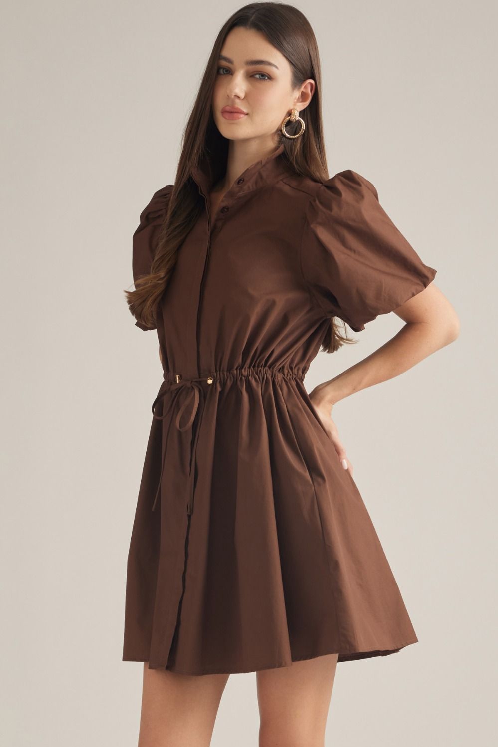 Ensley Puff Sleeve Mini Dress
