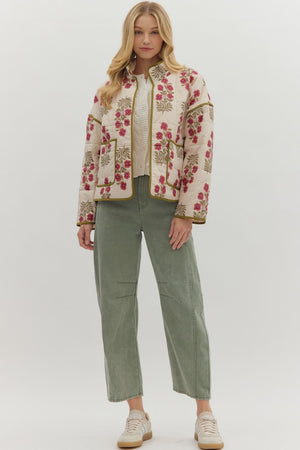 Landon Floral Quilted