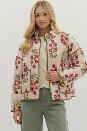 Landon Floral Quilted