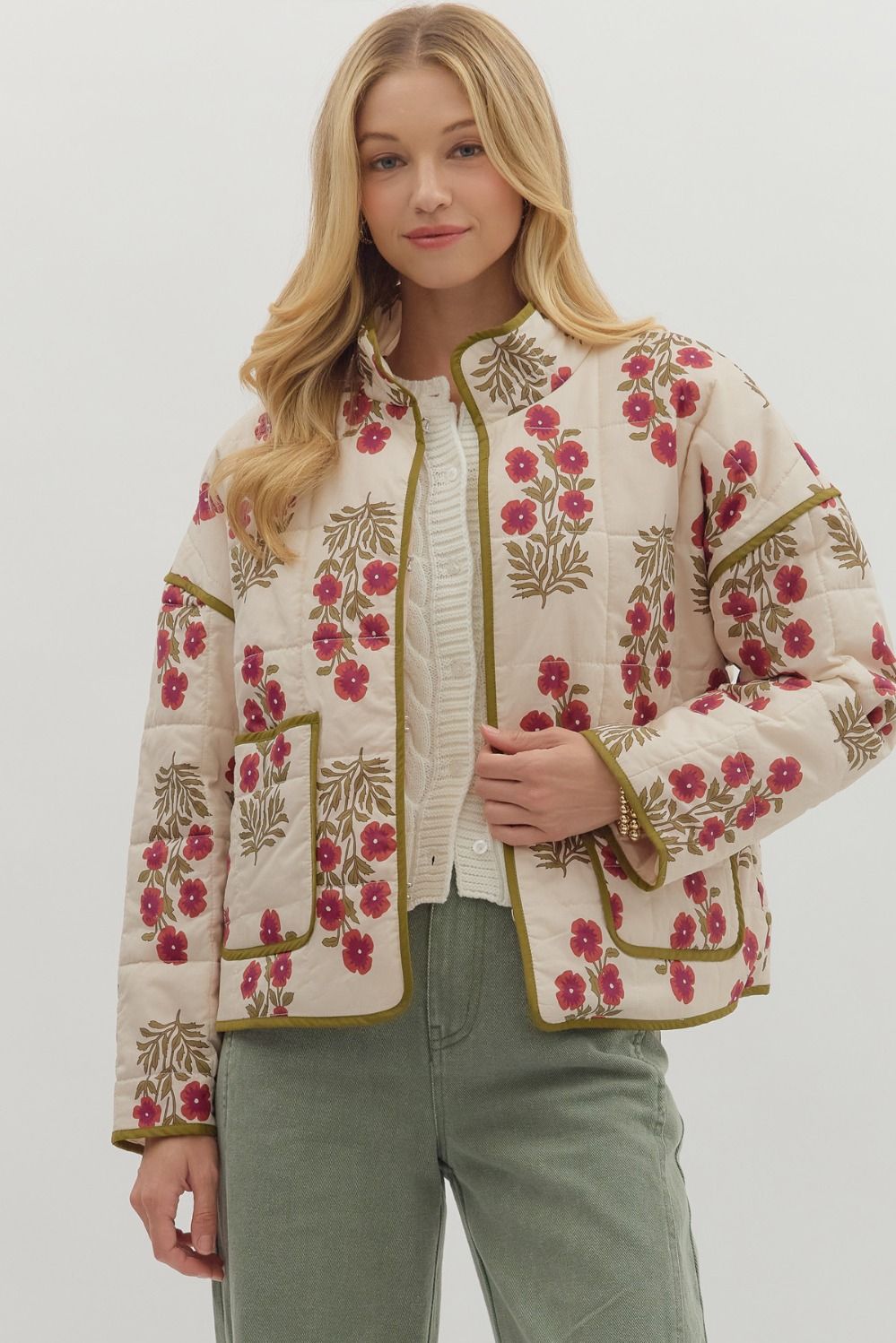 Landon Floral Quilted