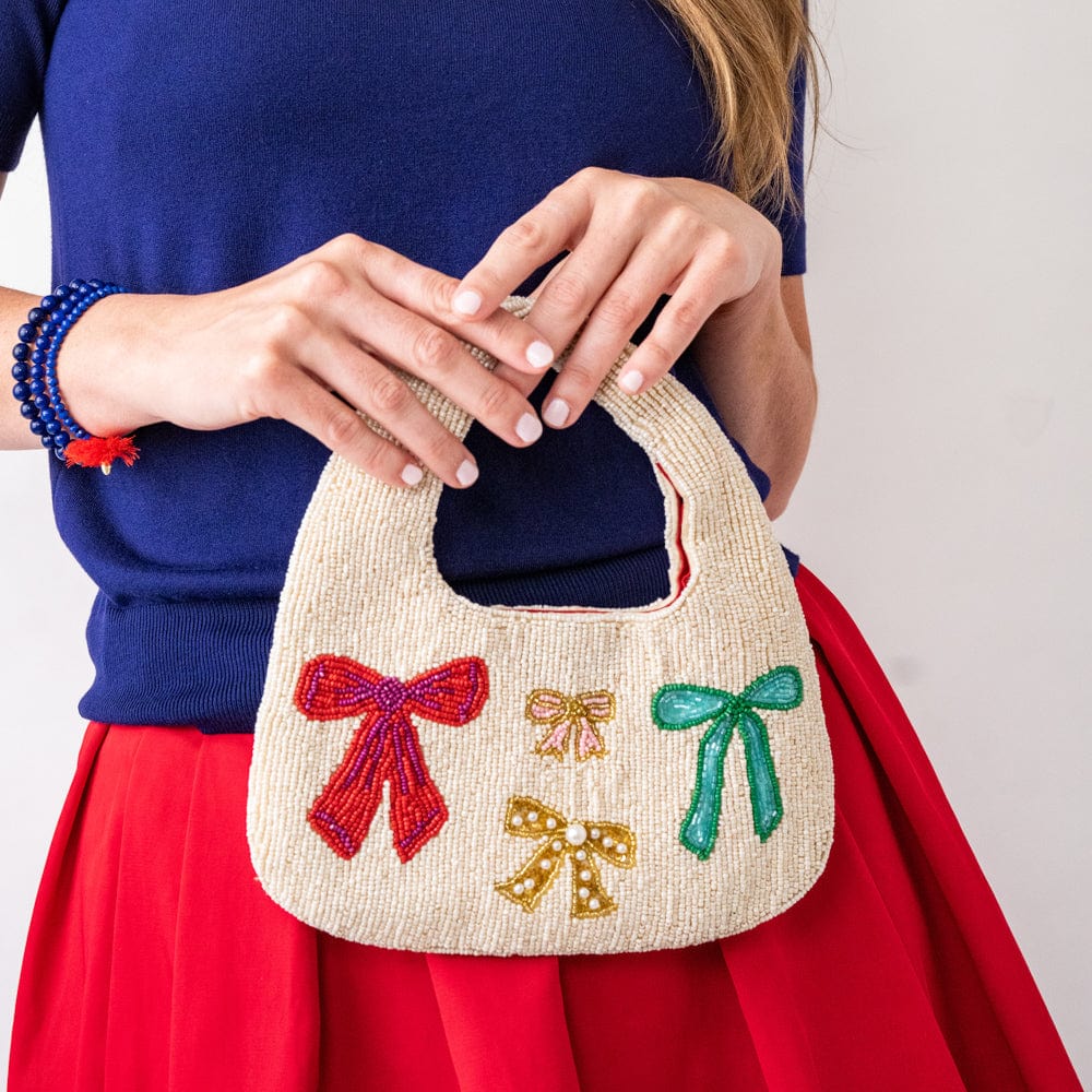 INK + ALLOY | Evelynn Bow Hobo Beaded Bag