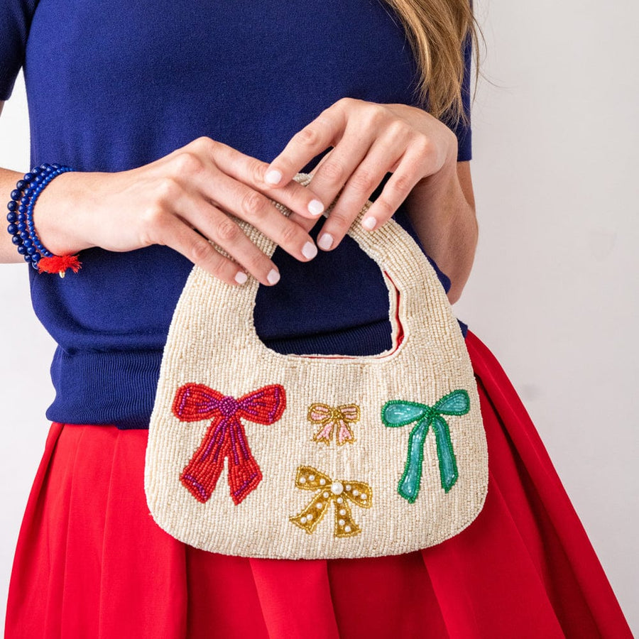 INK + ALLOY | Evelynn Bow Hobo Beaded Bag