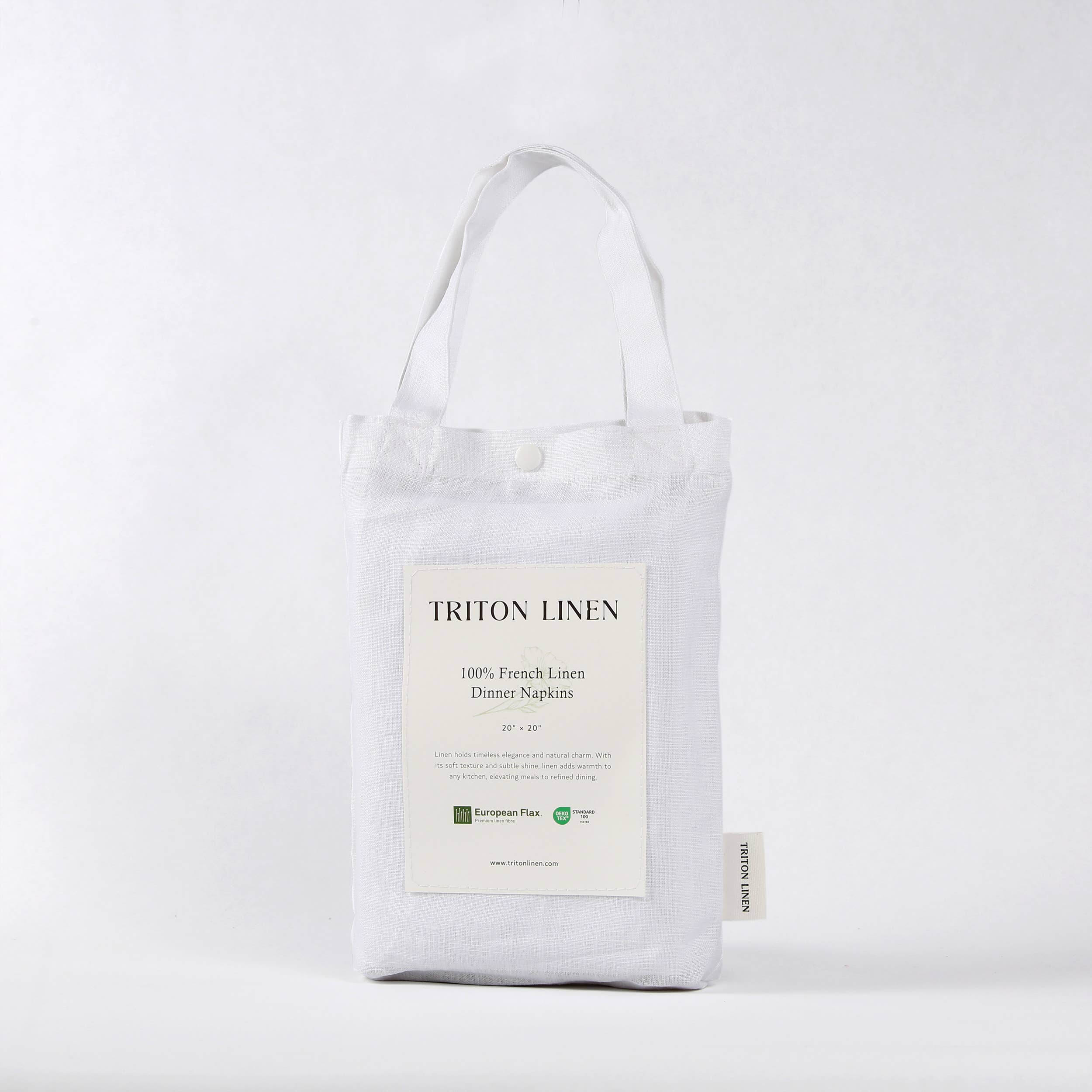 100% Linen Napkins (Set of 4) - 20'' x 20'' - White