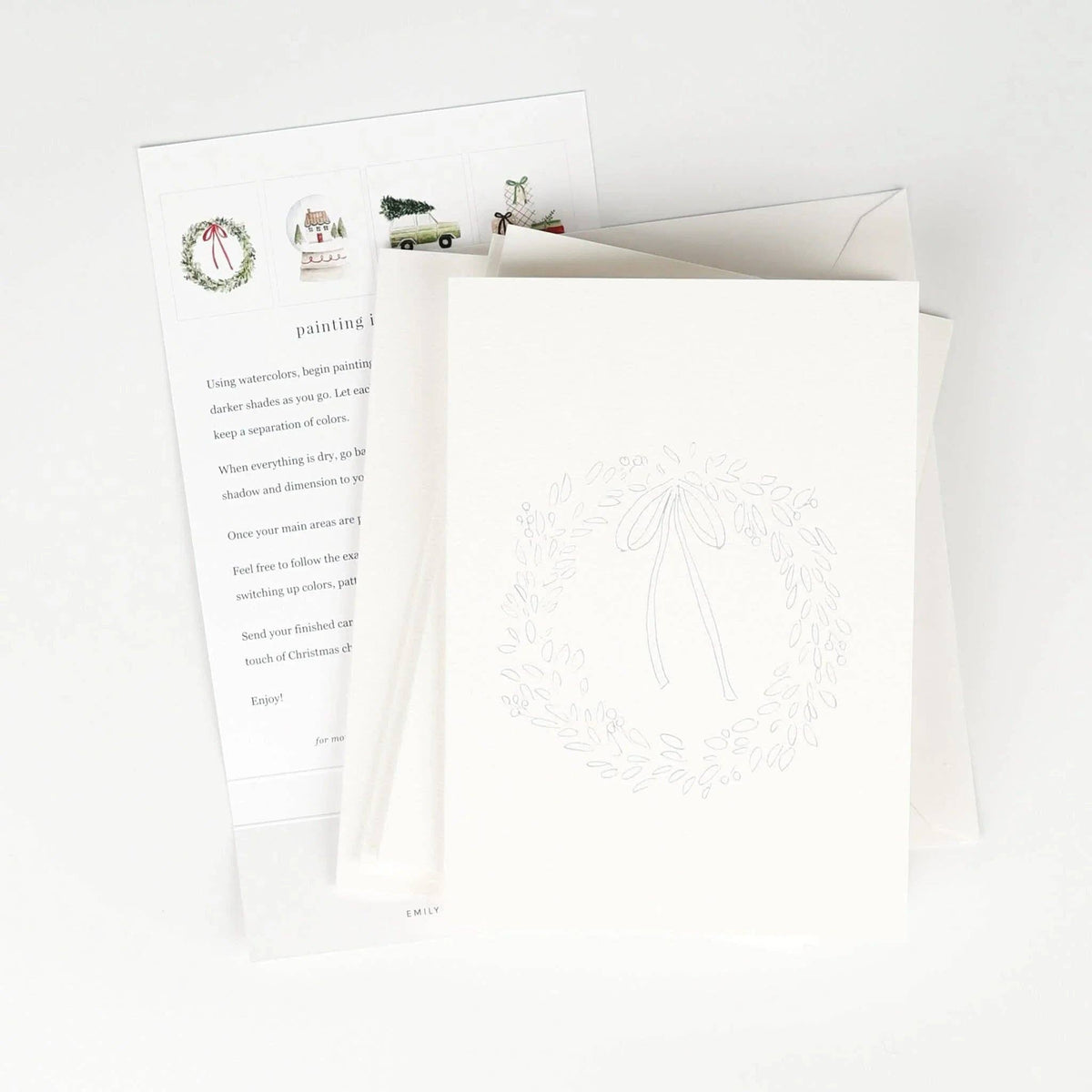 Christmas Cheer Paintable Notecard Set