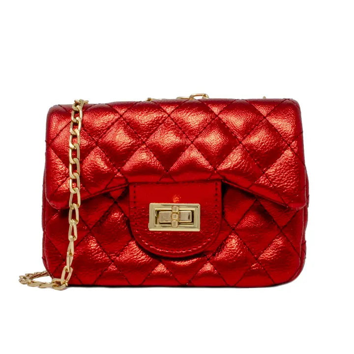 Metallic Classic Mini Purse Pink