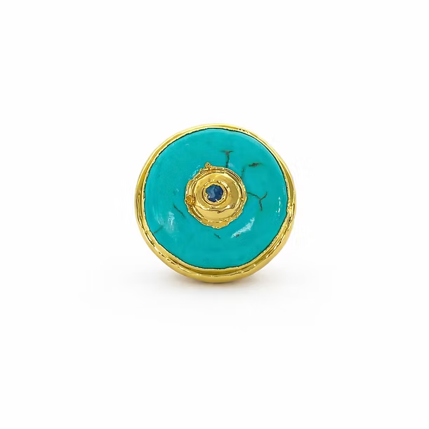 Round Turquoise Ring