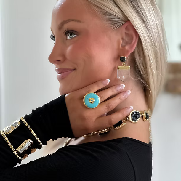 Round Turquoise Ring
