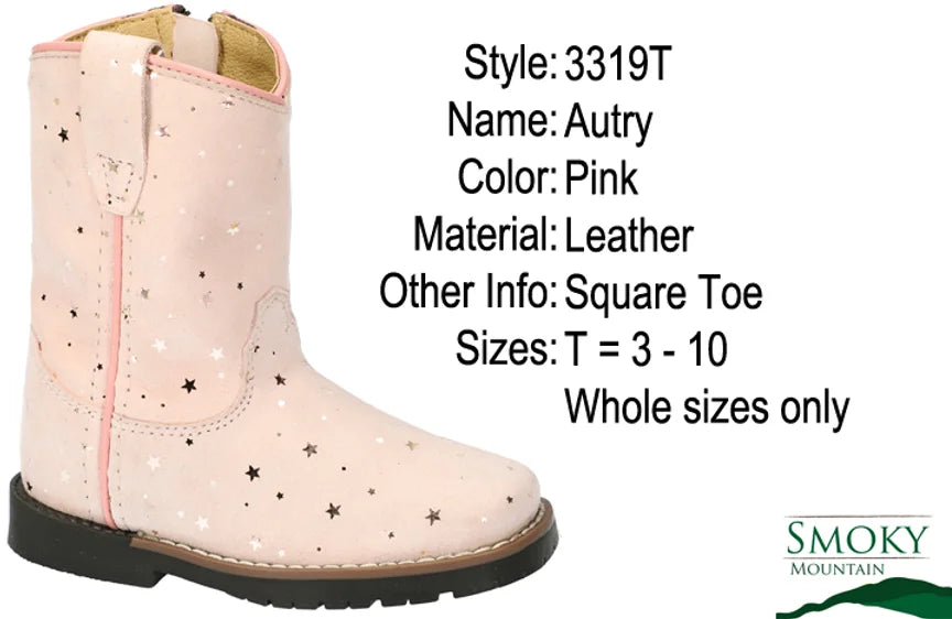 Smokey Mountain Boots | Autry Pink Leather