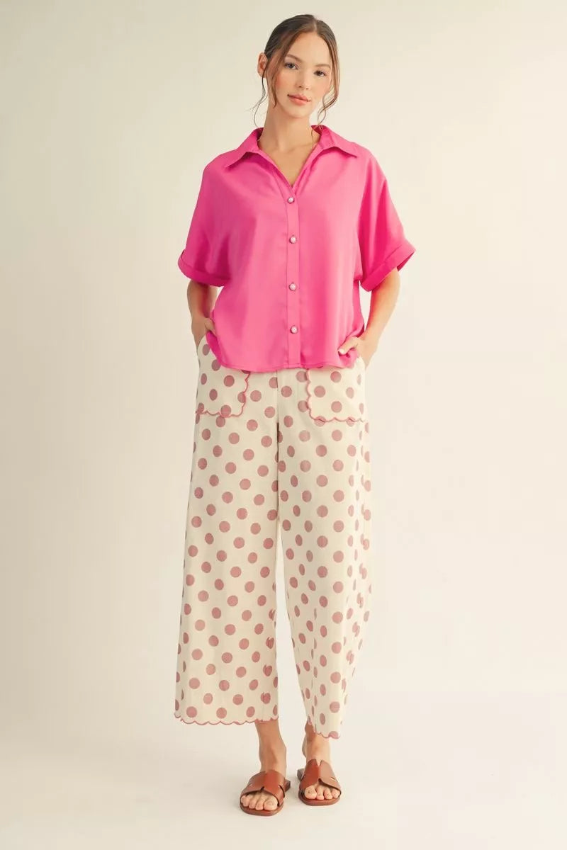 Sally Polka Dot Scalloped Pants