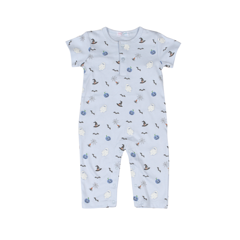 Spookie Time Pima Romper - Blue