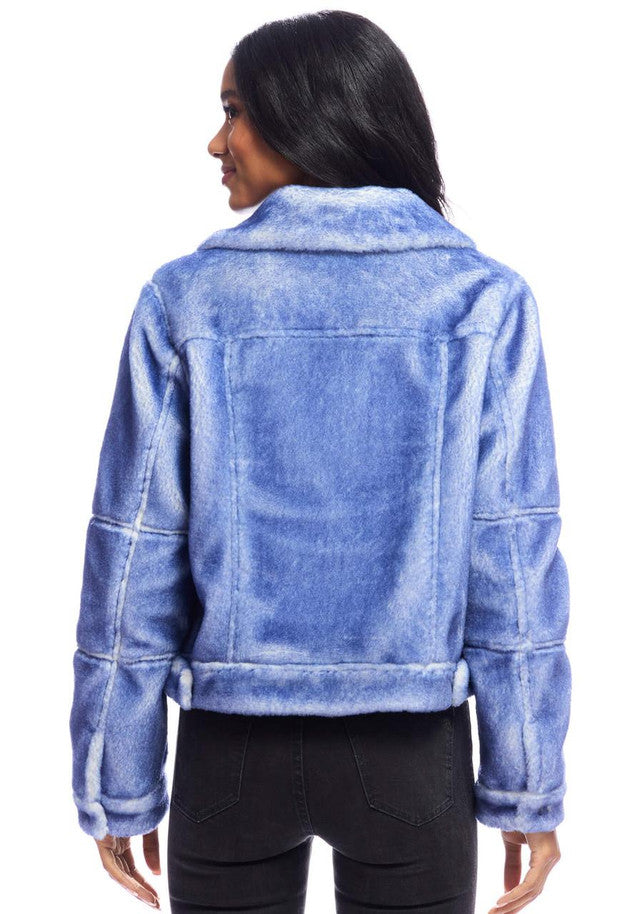 Fabulous Furs | Jeanius Fur Denim Jacket Indigo