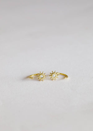 Icon Huggies - Sun - Gold Earrings