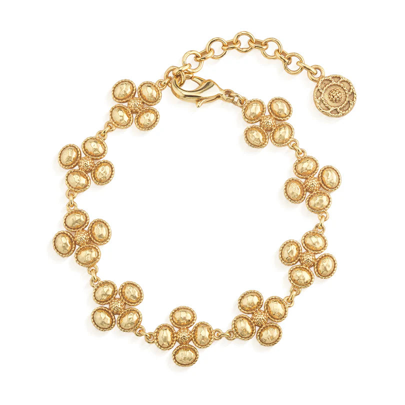 Berry Clover Linear Bracelet - Gold