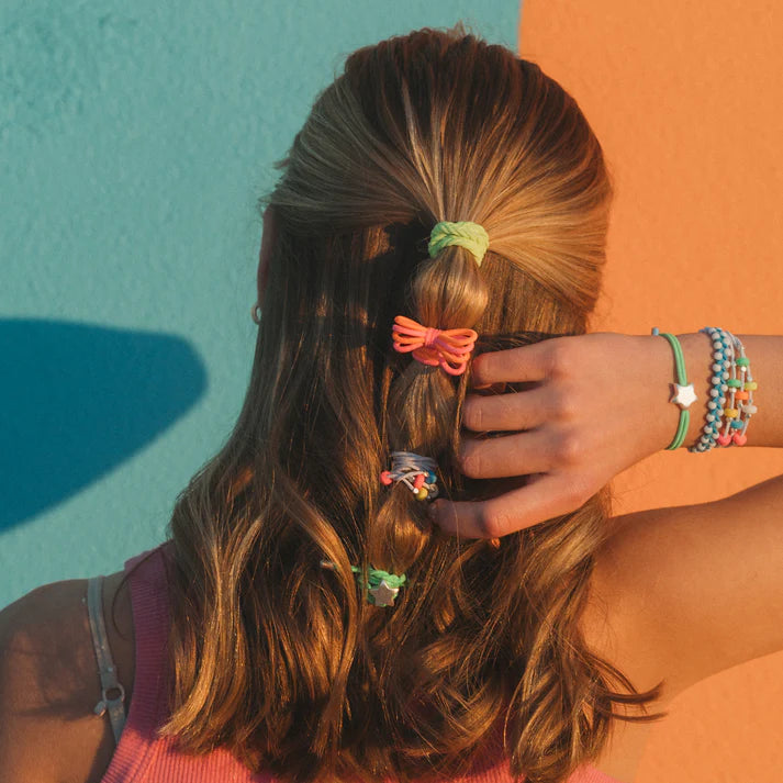 Glow w/ Silver Accents Hair Tie Bracelet