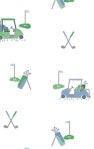 Angel Dear | Baby Golf Carts Blue Blanket w/ Binding