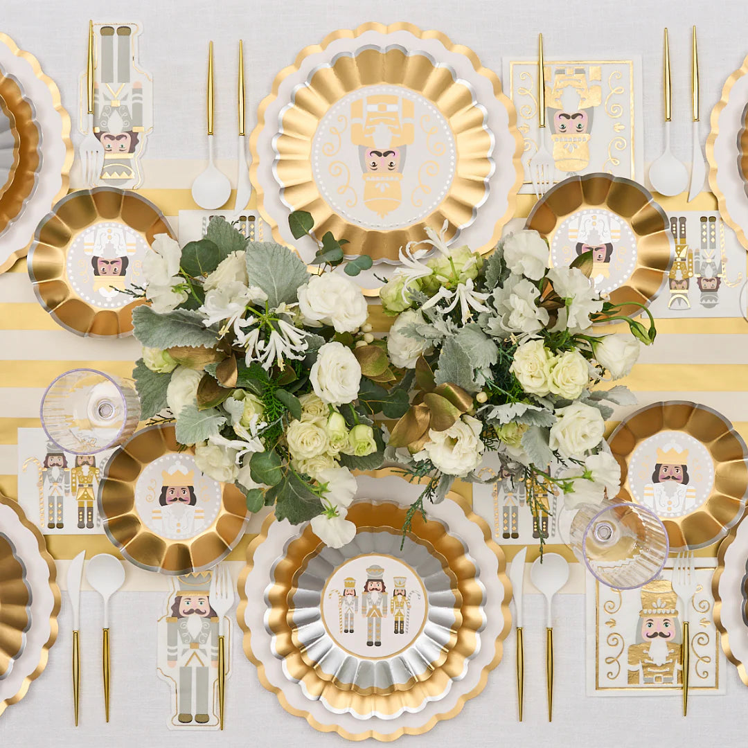 Sophistiplate | Guilded Nutcracker Scalloped Salad Plate
