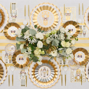 Sophistiplate | Guilded Nutcracker Christmas Wavy Dinner Plate