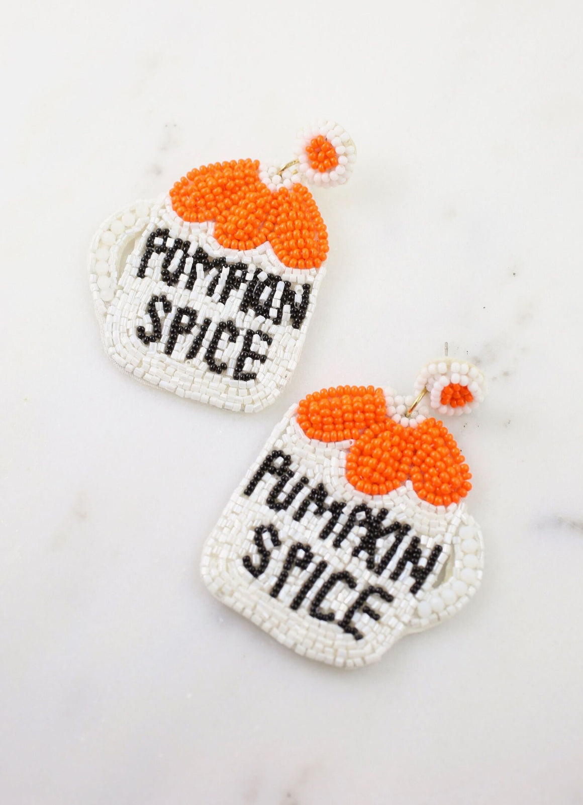 Pumpkin Spice Halloween Beaded Earrings