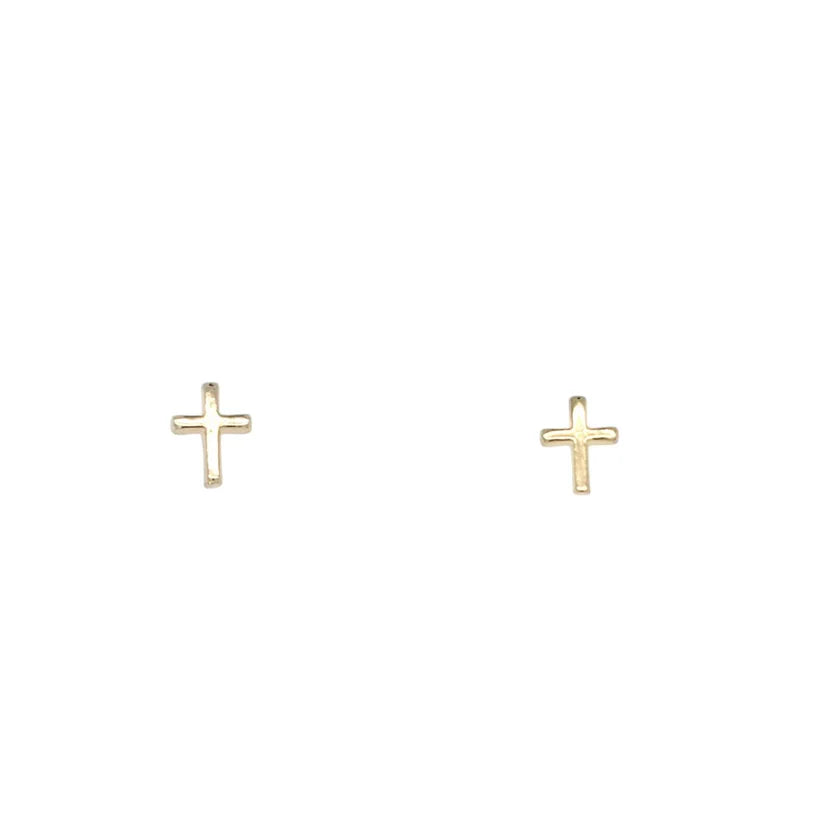 Coastal Grit | CK Medium Gold Cross Earring