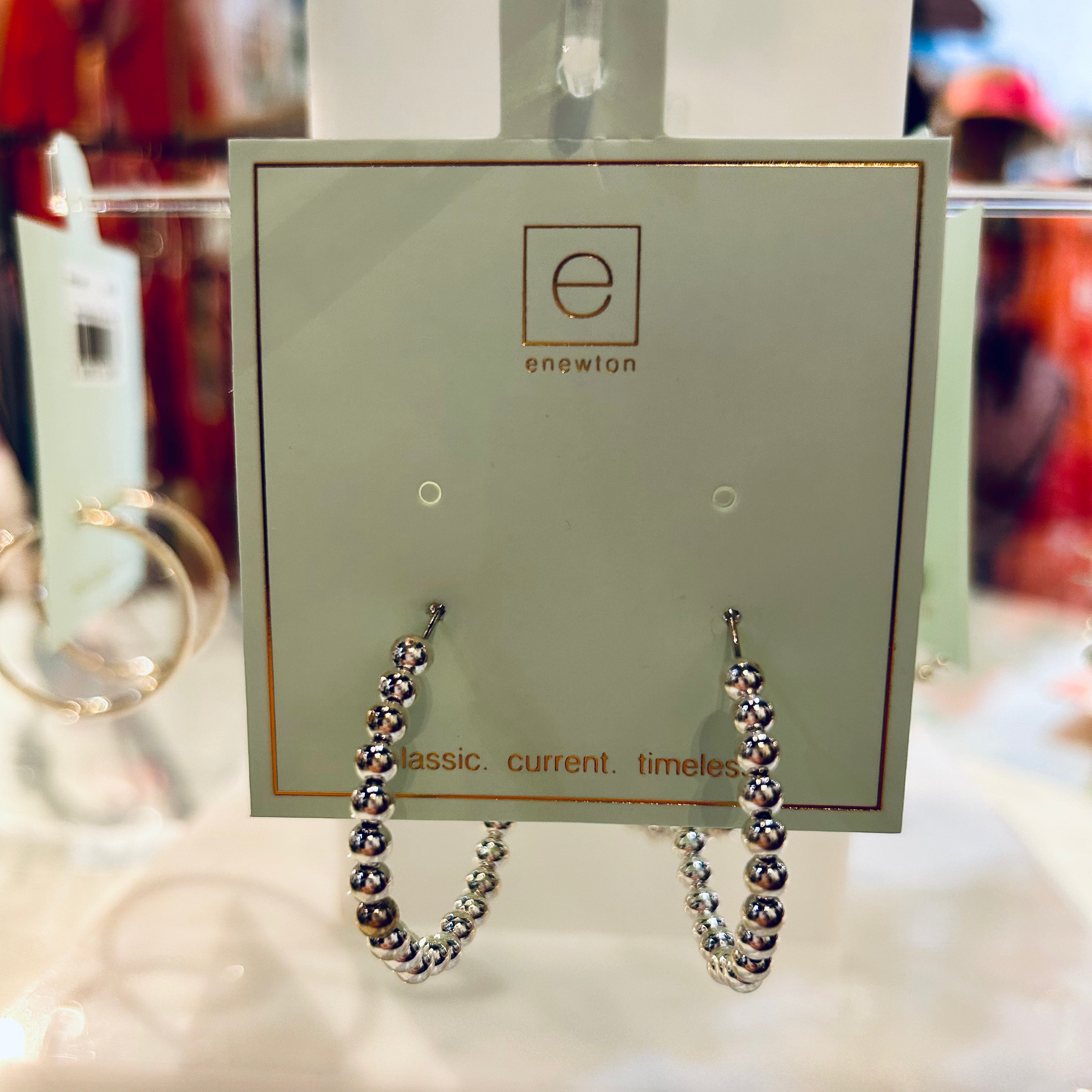 eNewton | Beaded Classic 1.25" Hoop - 4mm Sterling