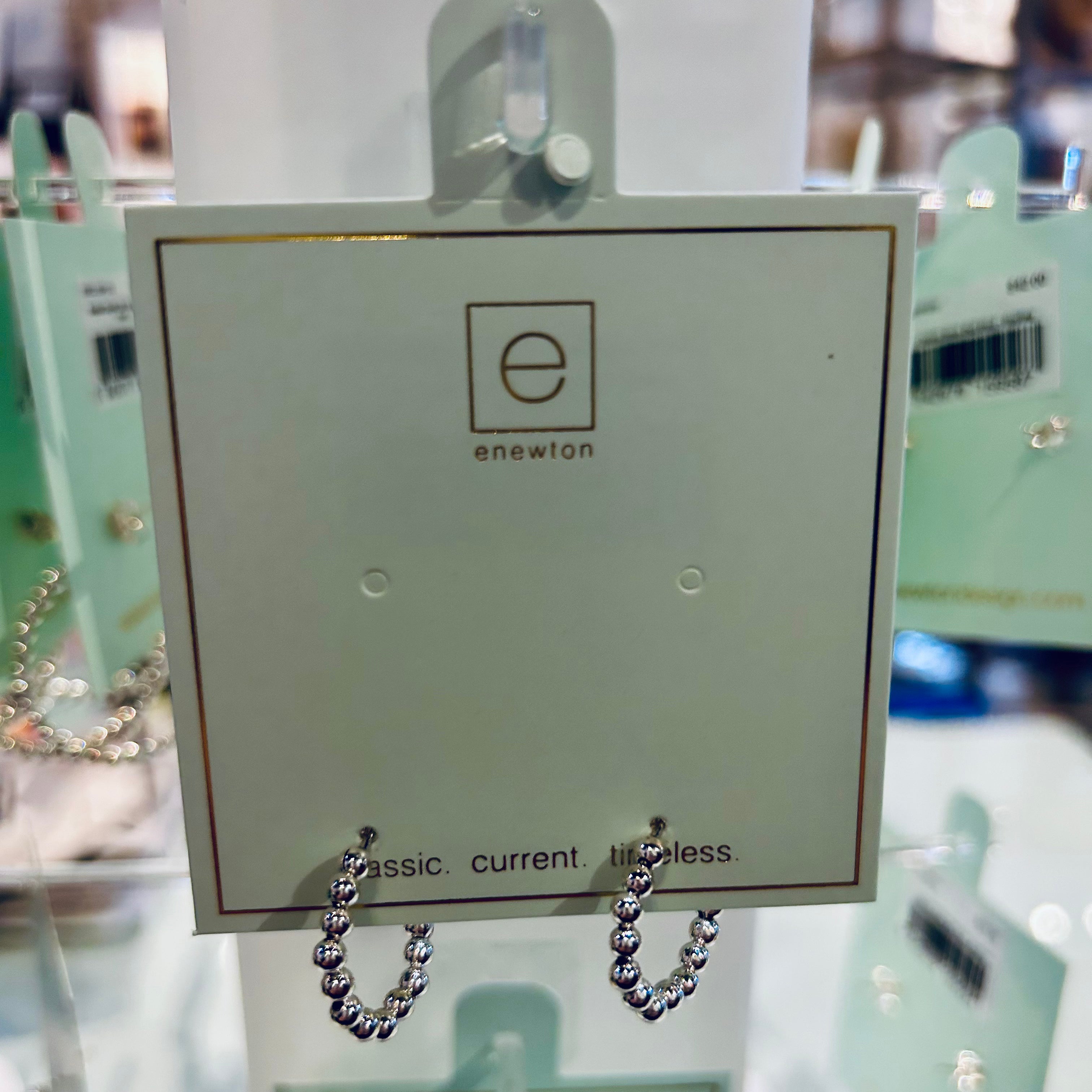 eNewton | Beaded Classic 1" Hoop - 3mm Sterling