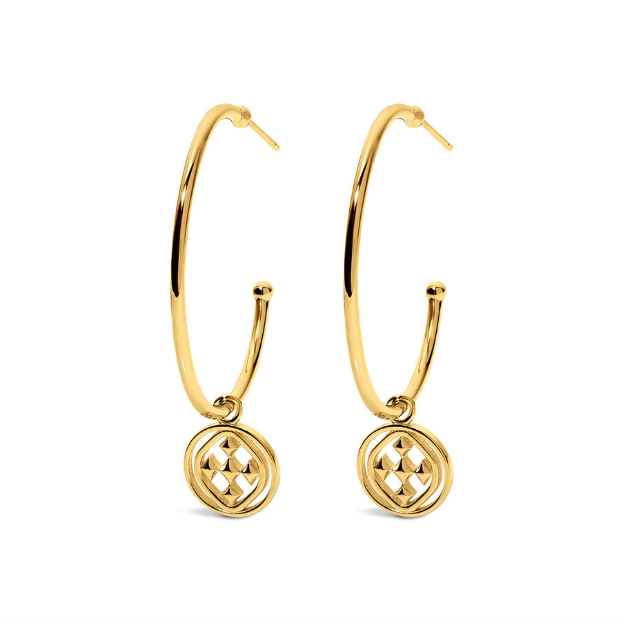 Gracewear Collection | Medallion Large Hoop Earrings