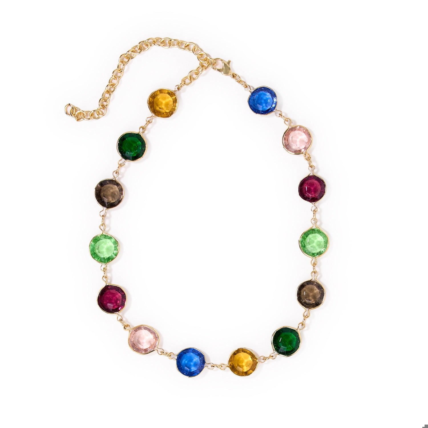 Jocelyn Multi Color Glass Necklace