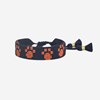 INK + ALLOY | Gabby "Paw Prints" adjustable beaded bracelet navy+orange