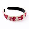 Ink + Alloy | Stevie Beaded Red and Magenta Bow Headband