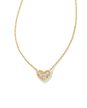 Kendra Scott | Ari Pave Crystal Heart Necklace White CZ