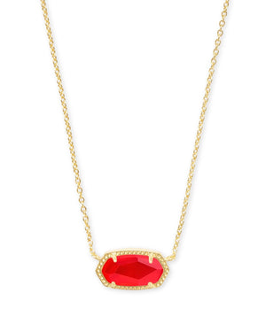 Kendra Scott | Elisa Gold Pendant Necklace in Red Illusion