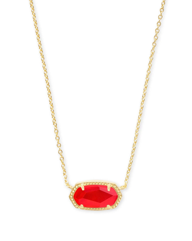 Kendra Scott | Elisa Gold Pendant Necklace in Red Illusion