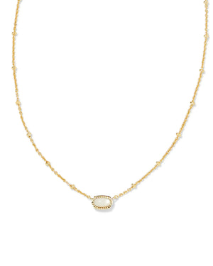 Kendra Scott | Mini Elisa Gold Enamel Frame Short Pendant