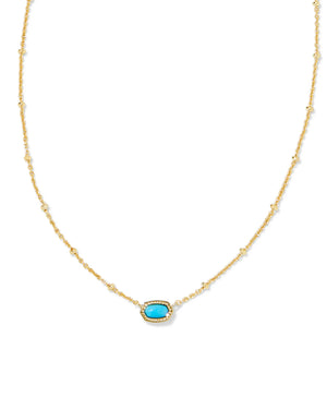 Kendra Scott | Mini Elisa Gold Enamel Frame Short Pendant