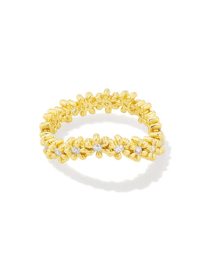 Kendra Scott | Nydia Band Ring - Gold / White Crystal