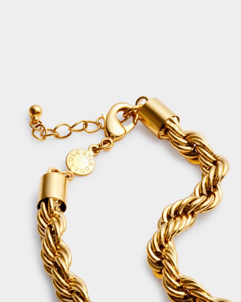 Reine Waterproof Gold Rope Bracelet